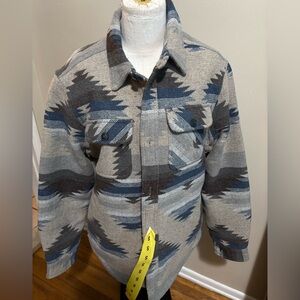 Women’s Patterned Jacket - Gray and Blue